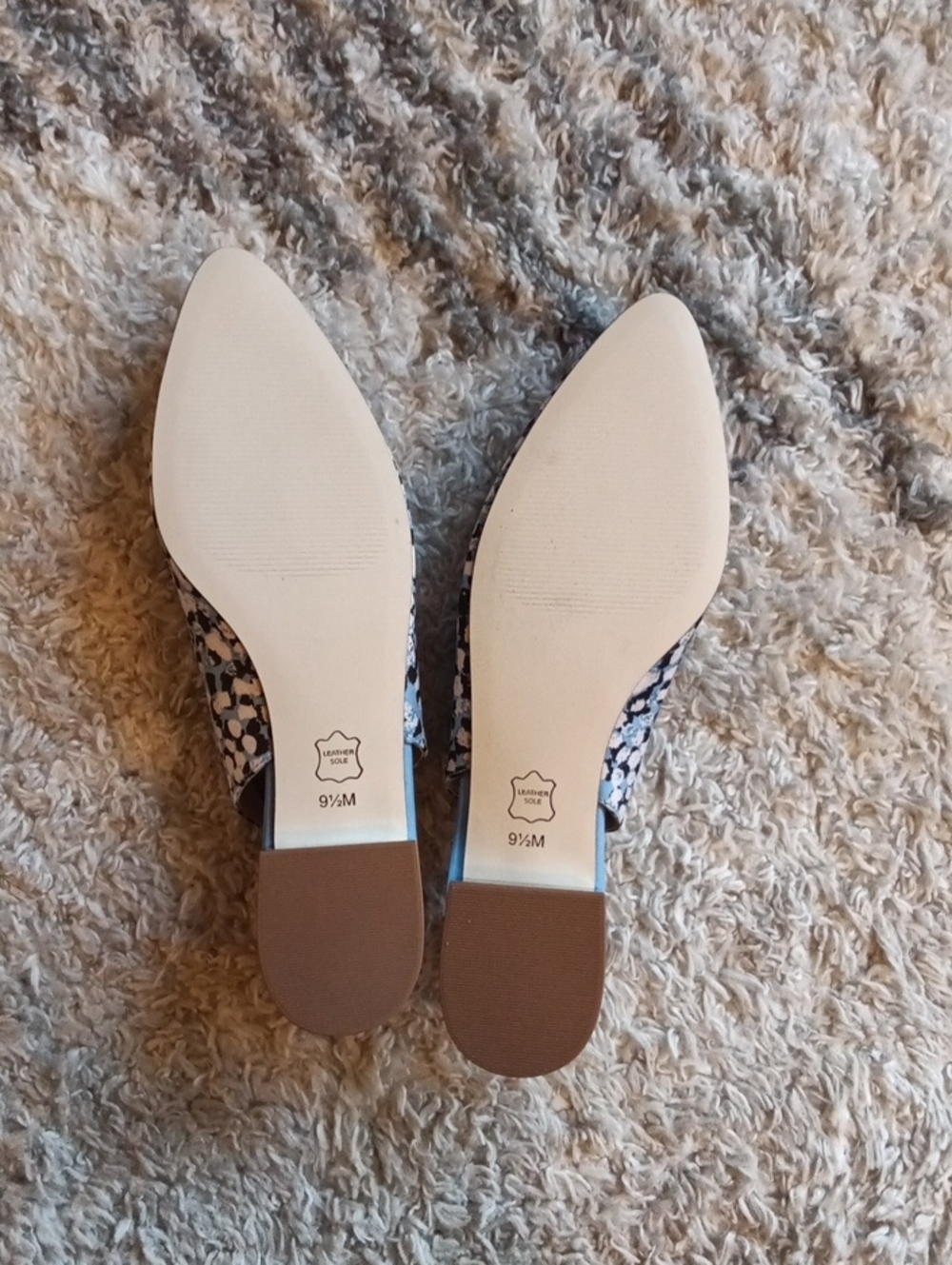 Talbots Light Blue Floral Slingback Flats - Picture 5 of 12